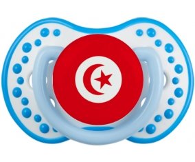 Drapeau Tunisie Sucette LOVI Dynamic Blanc-bleu phosphorescente