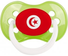 Drapeau Tunisie Sucette Anatomique Vert classique