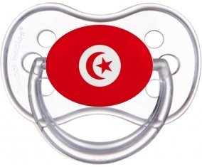 Drapeau Tunisie Sucette Anatomique Transparente classique
