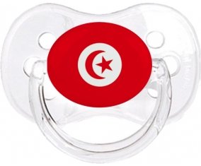 Drapeau Tunisie Tétine Cerise Transparent classique