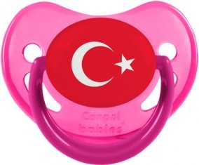 Drapeau Turquie Tétine Physiologique Rose phosphorescente