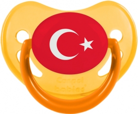 Drapeau Turquie Tétine Physiologique Jaune phosphorescente