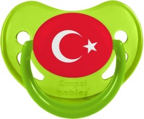 Drapeau Turquie Tétine Physiologique Vert phosphorescente