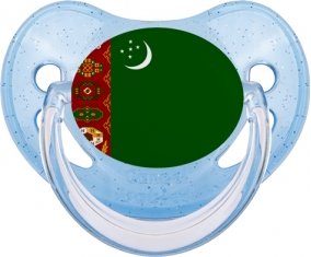 Drapeau Turkménistan Sucete Physiologique Bleue à paillette