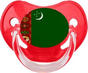 Drapeau Turkménistan Sucete Physiologique Rouge à paillette