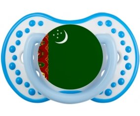 Drapeau Turkménistan Tétine LOVI Dynamic Blanc-bleu phosphorescente