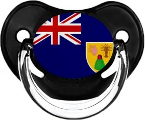 Drapeau Îles Turques-et-Caïques Sucette Physiologique Noir classique