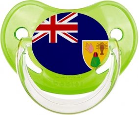 Drapeau Îles Turques-et-Caïques Sucette Physiologique Vert classique