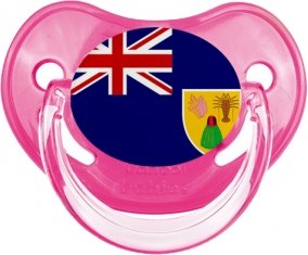 Drapeau Îles Turques-et-Caïques Sucette Physiologique Rose classique