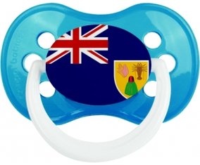 Drapeau Îles Turques-et-Caïques Tétine Anatomique Cyan classique