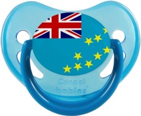 Drapeau Tuvalu Sucette Physiologique Bleue phosphorescente