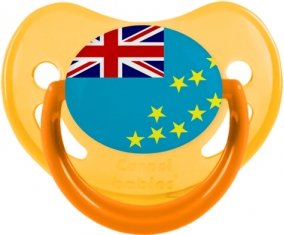 Drapeau Tuvalu Sucette Physiologique Jaune phosphorescente