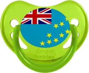 Drapeau Tuvalu Sucette Physiologique Vert phosphorescente