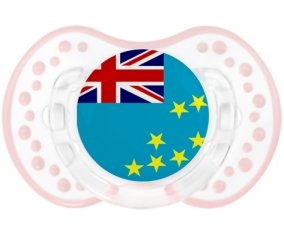 Drapeau Tuvalu Sucette LOVI Dynamic Retro-blanc-rose-tendre classique