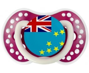 Drapeau Tuvalu Sucette LOVI Dynamic Fuchsia phosphorescente