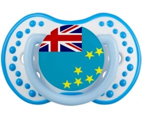 Drapeau Tuvalu Sucette LOVI Dynamic Blanc-bleu phosphorescente