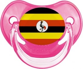 Drapeau Ouganda Tétine Physiologique Rose classique