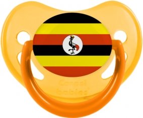 Drapeau Ouganda Tétine Physiologique Jaune phosphorescente