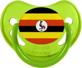 Drapeau Ouganda Tétine Physiologique Vert phosphorescente