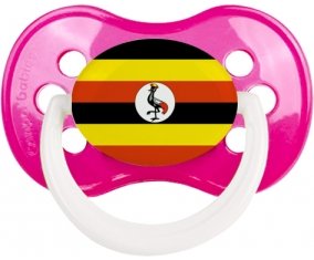 Drapeau Ouganda Sucete Anatomique Rose foncé classique