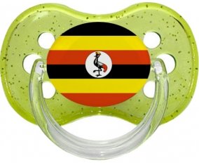Drapeau Ouganda Sucete Cerise Vert à paillette