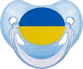 Drapeau Ukraine Sucete Physiologique Bleue à paillette