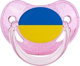 Drapeau Ukraine Sucete Physiologique Rose à paillette