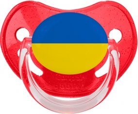 Drapeau Ukraine Sucete Physiologique Rouge à paillette