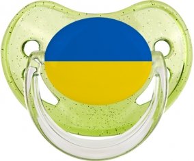 Drapeau Ukraine Sucete Physiologique Vert à paillette