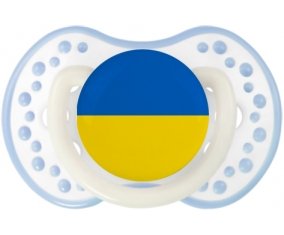 Drapeau Ukraine Tétine LOVI Dynamic Blanc-cyan classique