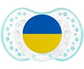 Drapeau Ukraine Tétine LOVI Dynamic Retro-blanc-lagon classique