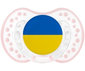 Drapeau Ukraine Tétine LOVI Dynamic Retro-blanc-rose-tendre classique