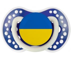 Drapeau Ukraine Tétine LOVI Dynamic Bleu-marine phosphorescente