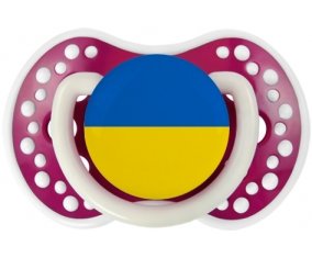Drapeau Ukraine Tétine LOVI Dynamic Fuchsia phosphorescente