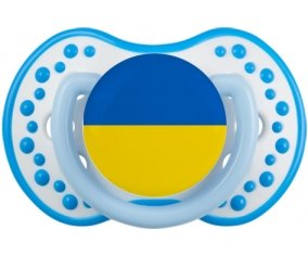 Drapeau Ukraine Tétine LOVI Dynamic Blanc-bleu phosphorescente