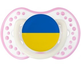 Drapeau Ukraine Tétine LOVI Dynamic Blanc-rose phosphorescente