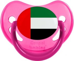 Drapeau Emirats Arabes Unis Sucette Physiologique Rose phosphorescente