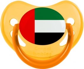 Drapeau Emirats Arabes Unis Sucette Physiologique Jaune phosphorescente