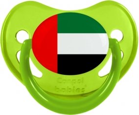 Drapeau Emirats Arabes Unis Sucette Physiologique Vert phosphorescente