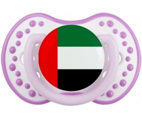 Drapeau Emirats Arabes Unis Sucette LOVI Dynamic Blanc-mauve classique