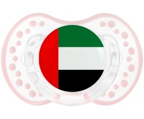 Drapeau Emirats Arabes Unis Sucette LOVI Dynamic Retro-blanc-rose-tendre classique