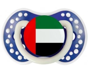 Drapeau Emirats Arabes Unis Sucette LOVI Dynamic Bleu-marine phosphorescente