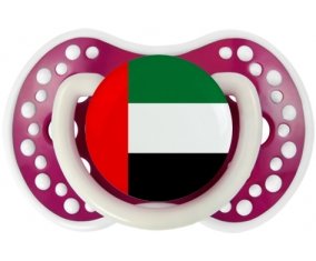 Drapeau Emirats Arabes Unis Sucette LOVI Dynamic Fuchsia phosphorescente