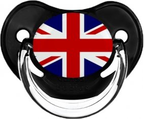 Drapeau Royaume-Uni Sucette Physiologique Noir classique
