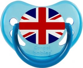 Drapeau Royaume-Uni Sucette Physiologique Bleue phosphorescente