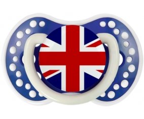Drapeau Royaume-Uni Sucette LOVI Dynamic Bleu-marine phosphorescente