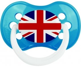 Drapeau Royaume-Uni Sucette Anatomique Cyan classique