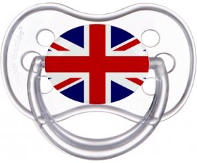 Drapeau Royaume-Uni Sucette Anatomique Transparente classique