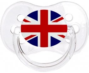 Drapeau Royaume-Uni Tétine Cerise Transparent classique