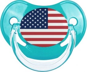 Drapeau Les États-Unis d'Amérique Tétine Physiologique Bleue classique